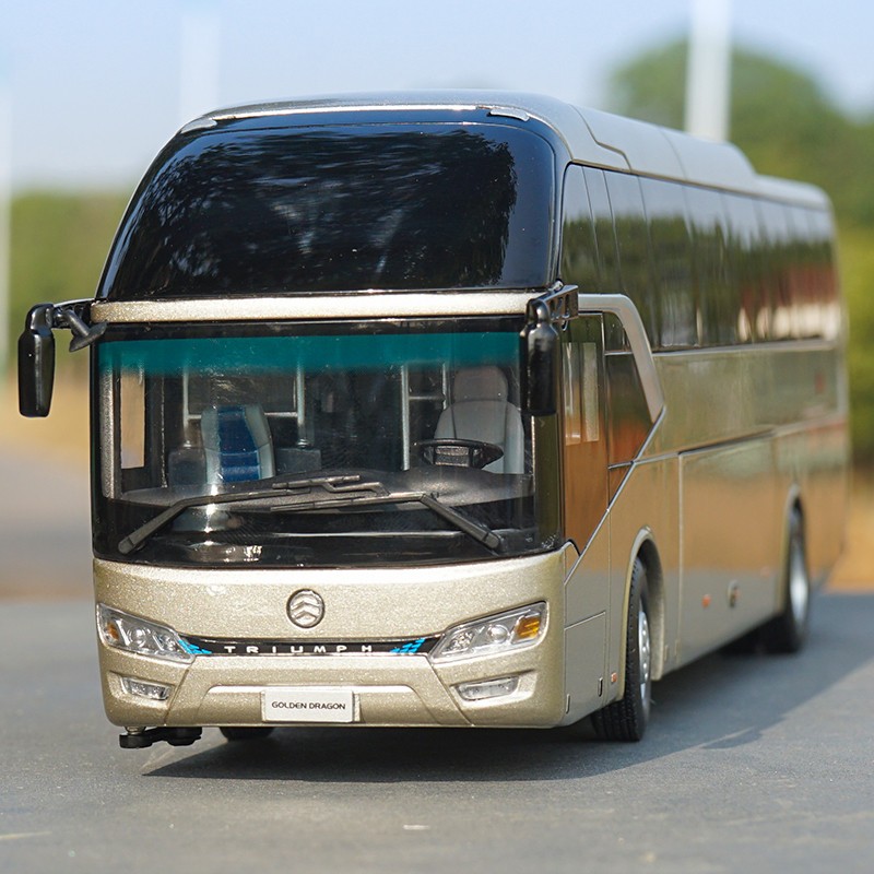 1:38 Xiamen golden dragon Kaige diecast passenger bus model for gift, collection
