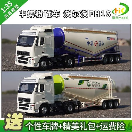 1:35 Volvo FH16 Powder Tanker Trailer Tractor diecast model