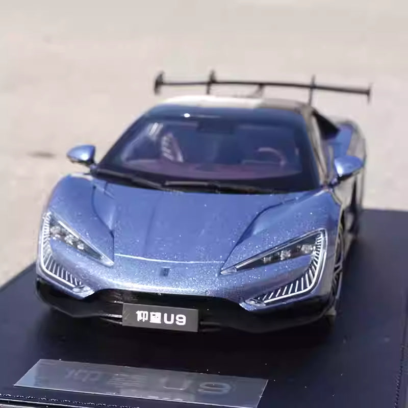 Original factory 1:18 BYD Yangwang U9 Electric Alloy Die-Cast Supercar Model for gifts