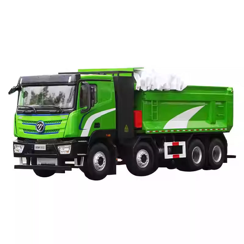 Original factory 1:24 Foton Auman Zhilan New Energy Alloy Dump Truck Model for gifts, collection, display