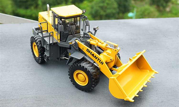 Original realistic 1:35 Scale Shantui SL56H metal Wheel Loader Model – Heavy Metal Construction Vehicle Replica with Lifting Bucket & Opening Cabin