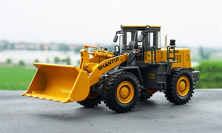Original realistic 1:35 Scale Shantui SL56H metal Wheel Loader Model – Heavy Metal Construction Vehicle Replica with Lifting Bucket & Opening Cabin