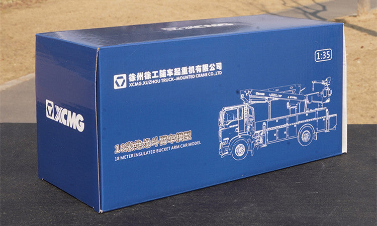 1:35 XCMG 18m Insulated Bucket Boom construction crane model – Alloy Folding Arm Crane Diecast Replica