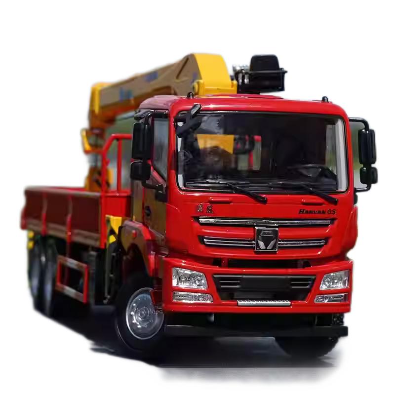 1:35 XCMG Integrated Truck-Mounted Crane Model – Diecast Alloy Construction Truck Replica with Telescopic Boom