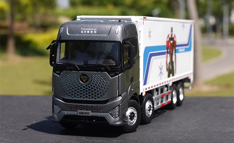 1:36 FOTON Auman Galaxy 8X4 Alloy Container Truck Model for Display/Decoration/Gift)