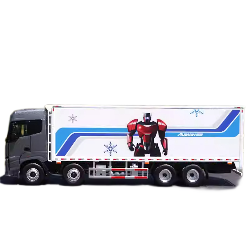 1:36 FOTON Auman Galaxy 8X4 Alloy Container Truck Model for Display/Decoration/Gift)