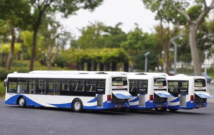 1:64 Shanghai Volvo Sunwin bus model low entrance city bus model for gift, collection