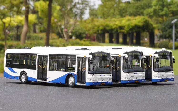 1:64 Shanghai Volvo Sunwin bus model low entrance city bus model for gift, collection