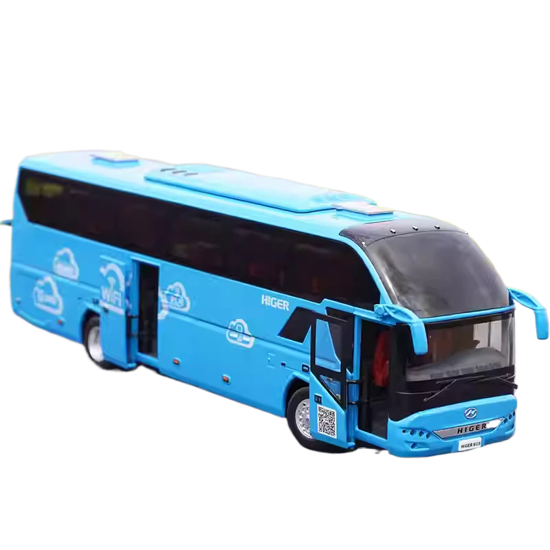 Original Factory 1:42 Higer KLQ6125B H92 Suzhou King Long Coach Model – Alloy Tour Bus Miniature