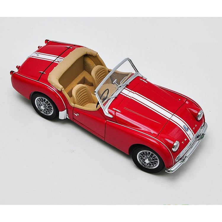 High Classic Collectible Kyosho 1:18 Triumph Vintage Car Tr3S 1959 Le Mans Race 27# Diecast Vintage Car Model With Small G…
