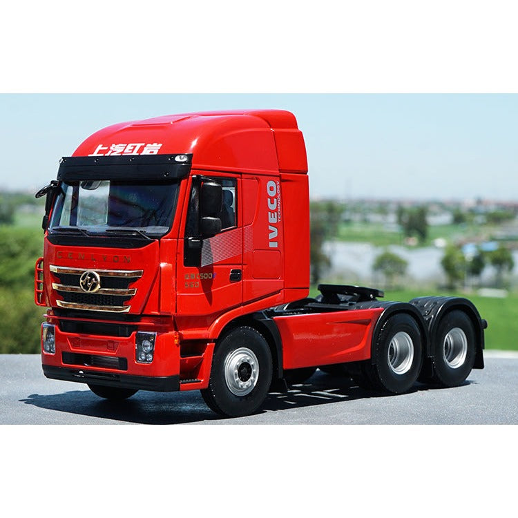 High Classic Authentic 1:24 Saic Iveco Cenlvon Jacklion C500 Tractor Trailer Alloy Truck Model With Fast Delivery Diecast…