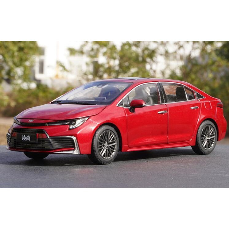 Original Factory 118 GAC Toyota 2021 Lingshang Diecast Alloy Red Car Model For Gift, Collection Diecast Model Car Collecti…