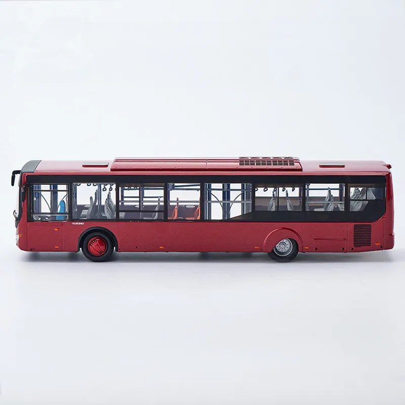 Original Factory 1:42 YUTONG ZK6128 Low-Floor Diecast Realistic City Bus Model – Alloy Collectible with Opening Doors