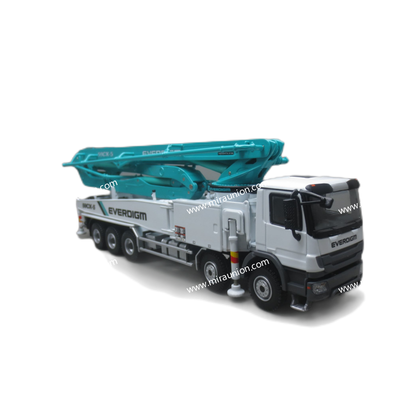 1:50 Hanyu Everdigm Volvo 52CX-5 diecast cement concrete diecast pump truck models for gift, collection