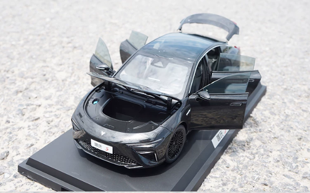1:18 Neta S Diecast Model Car – Alloy Sedan Replica, Midnight Black