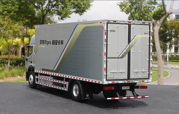 1:23 Foton European Airlines diecast truck model metal container van logistics transport super truck alloy model