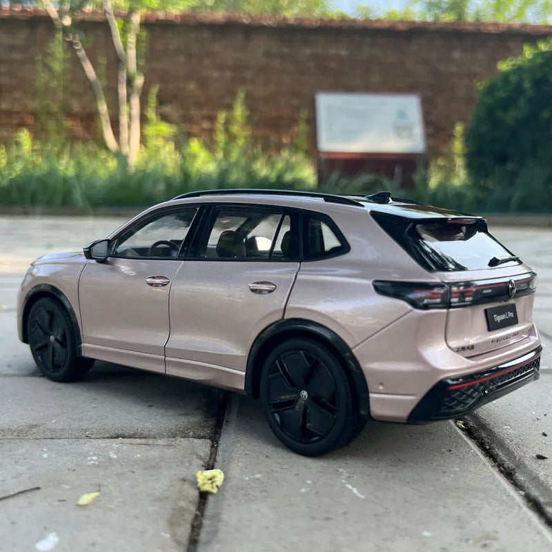 Original Factory 1:18 Volkswagen Tiguan L Pro R-Line 2024 Diecast SUV Model with Opening Parts & Detailed Interior