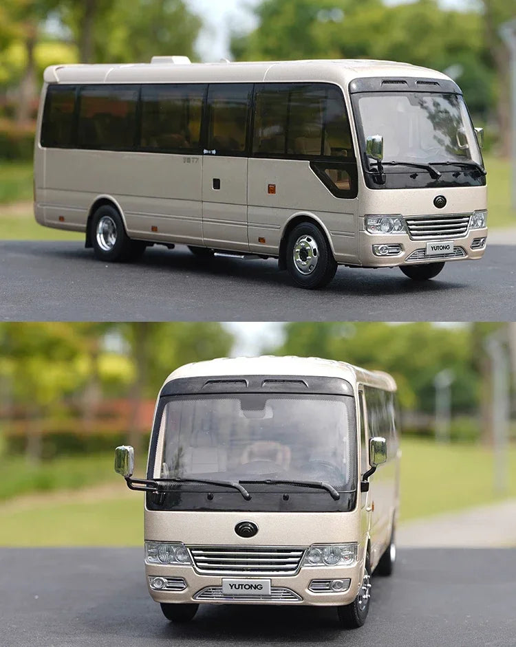 Original Factory 1:24 Original YUTONG T7 Business Van Model Coach Miniature– Alloy Luxury Minibus for Gift, Display