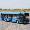 Original Factory 1:43 KAMAZ Electric Bus Model – Russian Diecast Alloy Bus Miniature with Light Functions