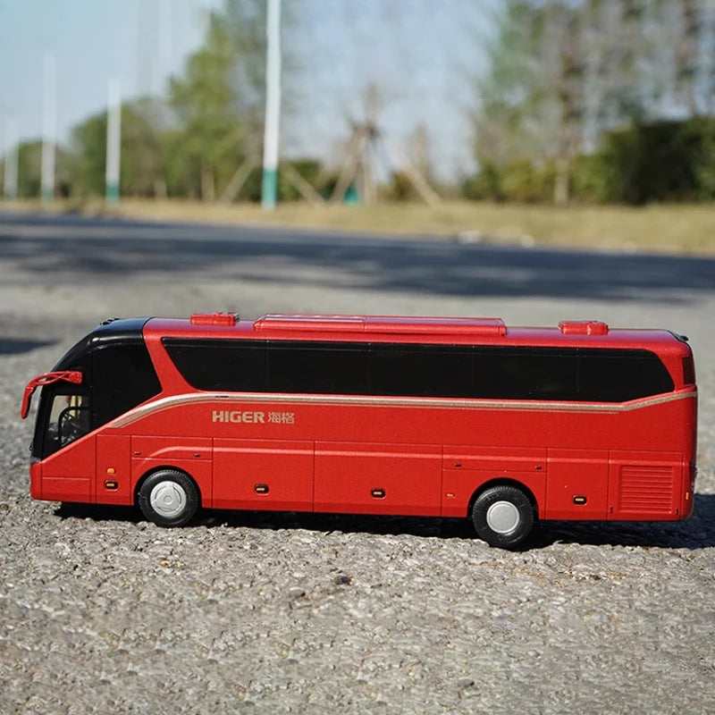 Alloy Collectible 1:42 Higer KLQ6127BAE51 Highway Coach Diecast Model Bus-1:42 Higer Highway Coach Diecast Model for Gift