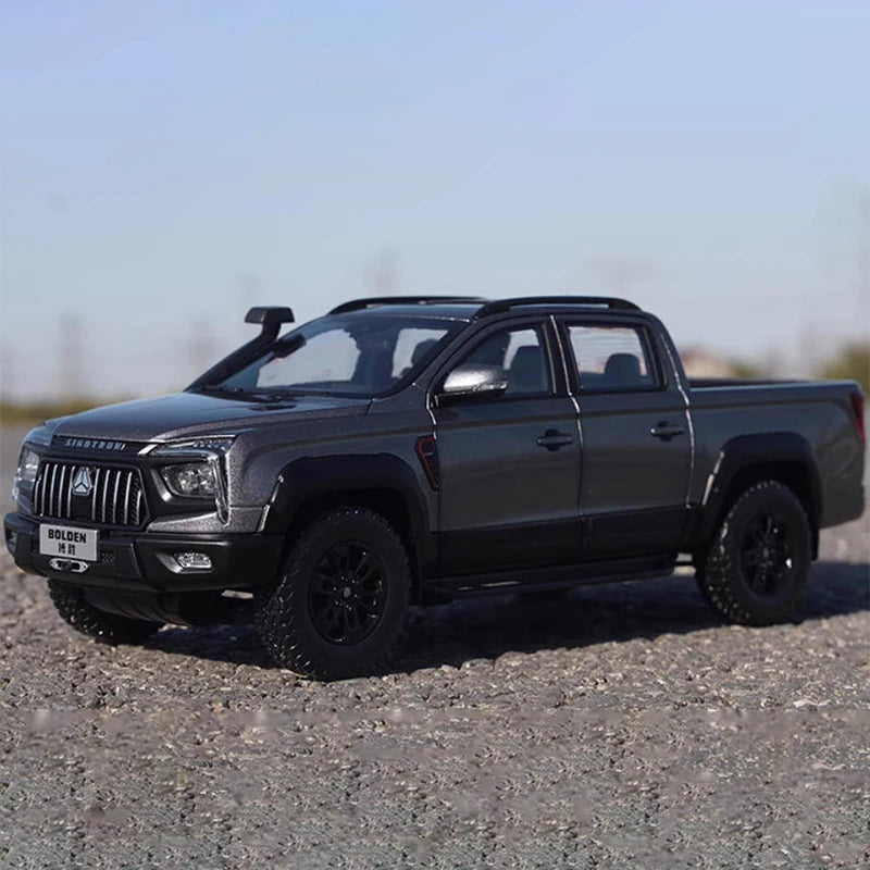High simulation 1:18 Scale Original CNHTC Boloen S9 4X4 SUV off road Pickup Truck Model for Collectors Gifts Souvenir Decoration