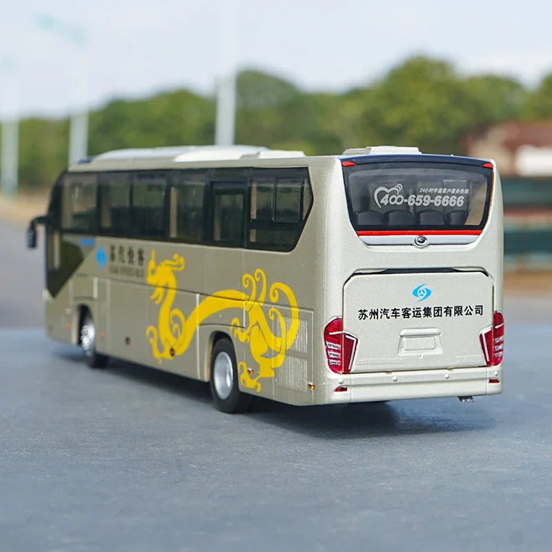 Original Factory 1:42 Original Yutong 6128 Suqi Express Diecast Coach Model – Diecast Alloy Highway Tour Bus Miniature for Gift