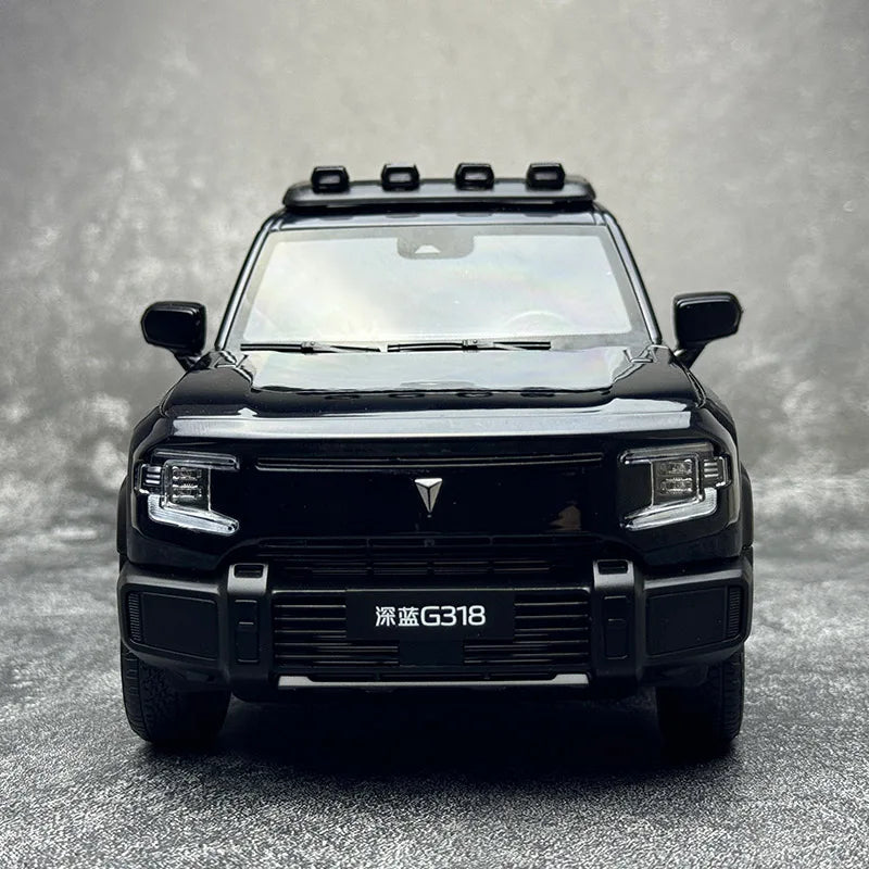 Original Factory 1:18 Changan Deep Blue G318 Metal Off-Road SUV – Diecast New Energy Vehicle Model with Opening Doors