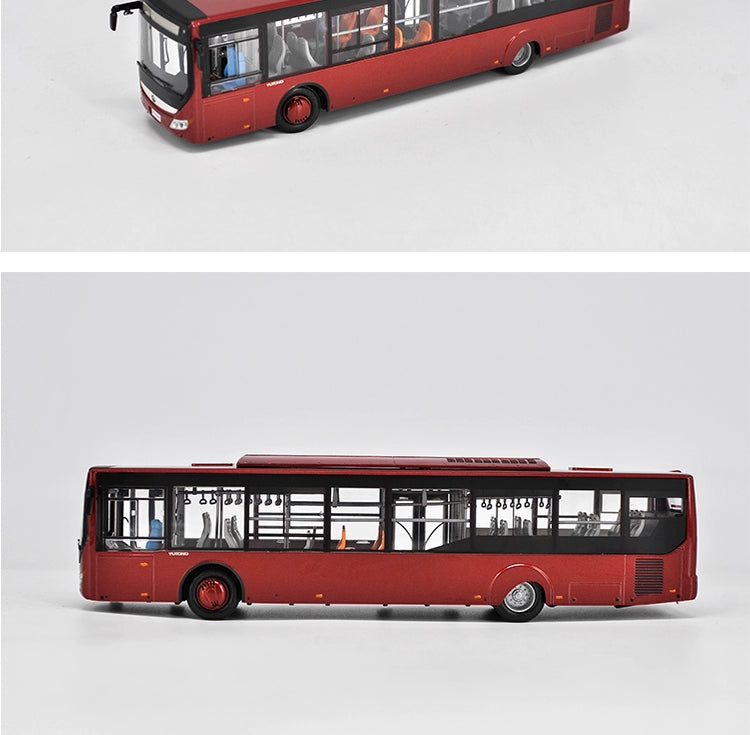 Original Factory 1:42 YUTONG ZK6128 Low-Floor Diecast Realistic City Bus Model – Alloy Collectible with Opening Doors