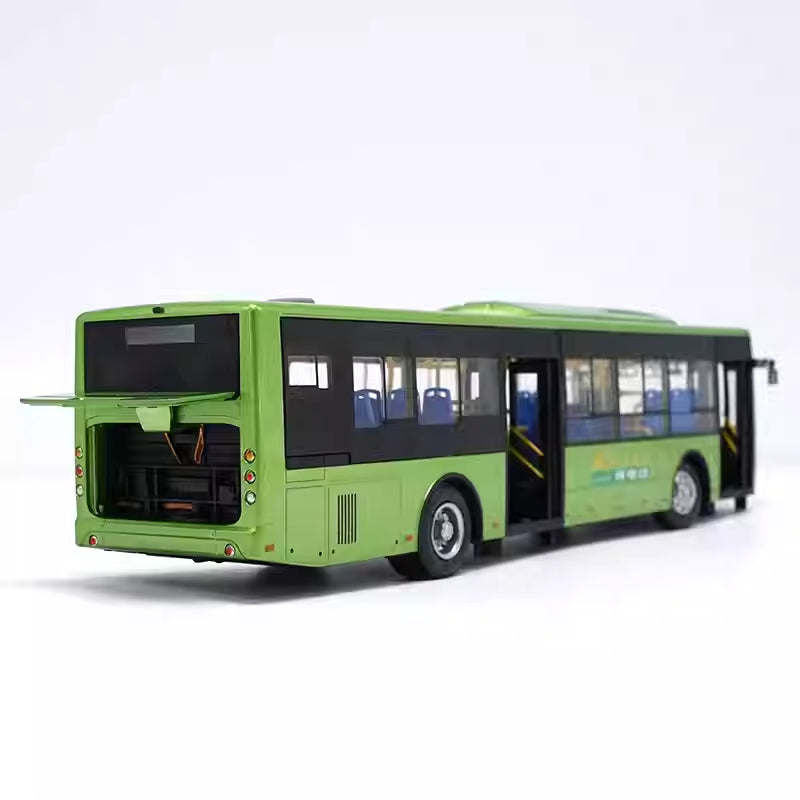 1:42 Original YUTONG E12 Electric Bus Diecast Model – Alloy Collectible Coach with Opening Doors