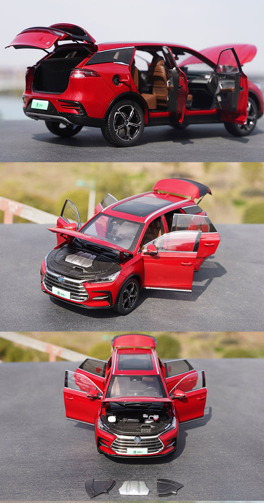 ORIGINAL factory 1:18 BYD TANG DM-I 2021 BYD TANG DM automobile model alloy simulation scale model for gift