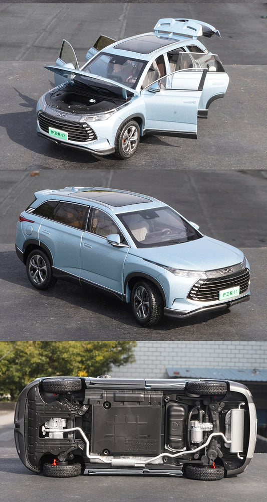 Original factory 1:18 BYD huweijian frigate 07 diecast alloy simulation car model for BYD real car promotion