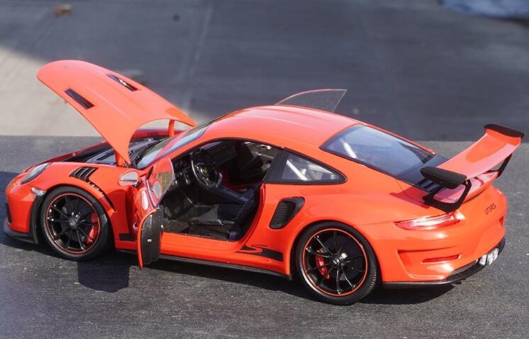 1:18 GTA Porsche 911 GT3 RS Porsche 992 alloy car model diecast blue simulation car model for gift