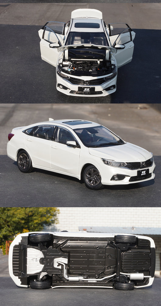 Original White brand new 1:18 HONDA ENVIX alloy car model miniature for gift, collection, toys
