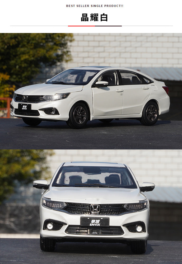 Original White brand new 1:18 HONDA ENVIX alloy car model miniature for gift, collection, toys