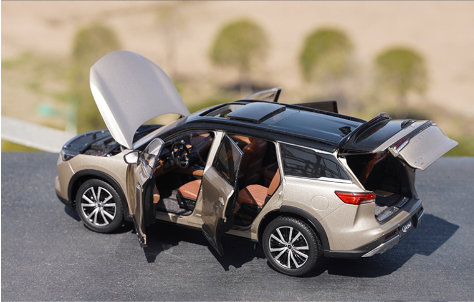 Original factory 1:18 Infiniti QX60 2022 diecast SUV alloy car model for gift, collection