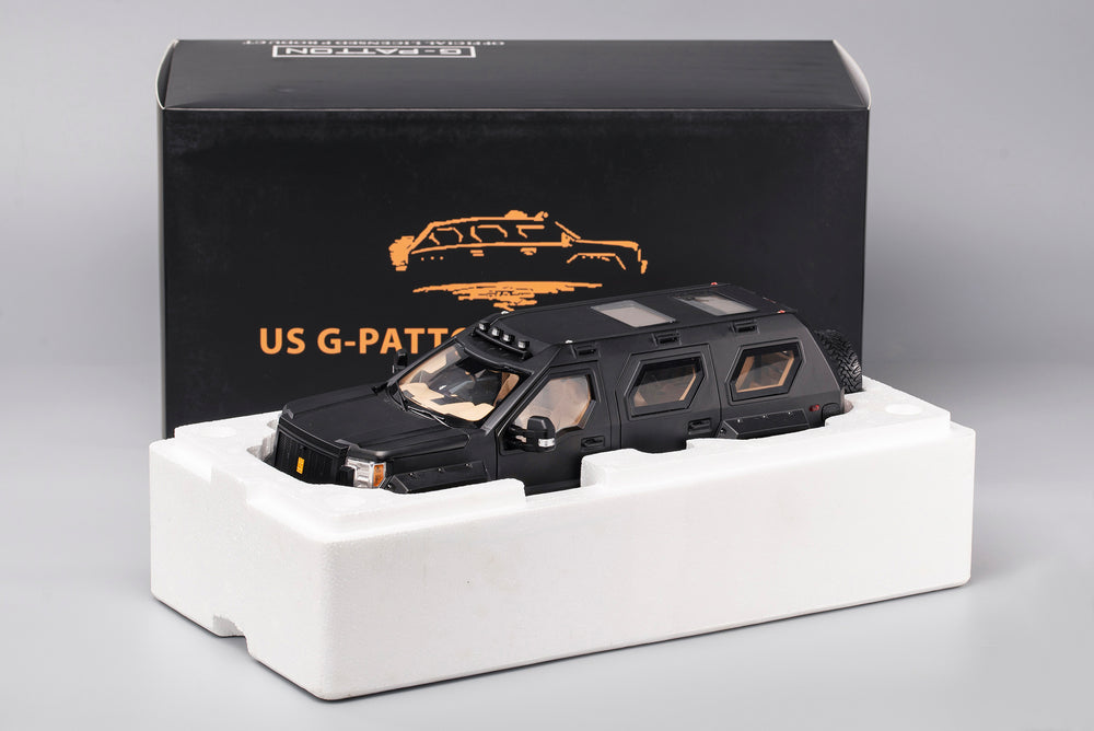 Original 1:18 KengFai Qihui G-Patton Chariot modified black/white diecast off road SUV car model for collection