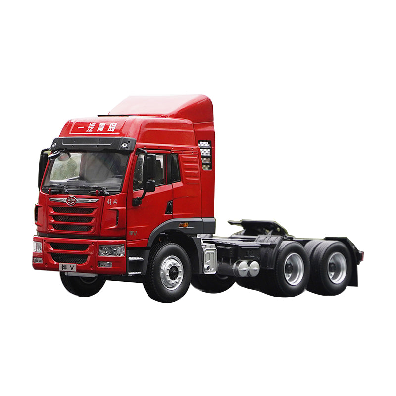 Original factory new released 1:24 FAW HW V Han V diecast tractor trailer alloy engineering truck model for sale