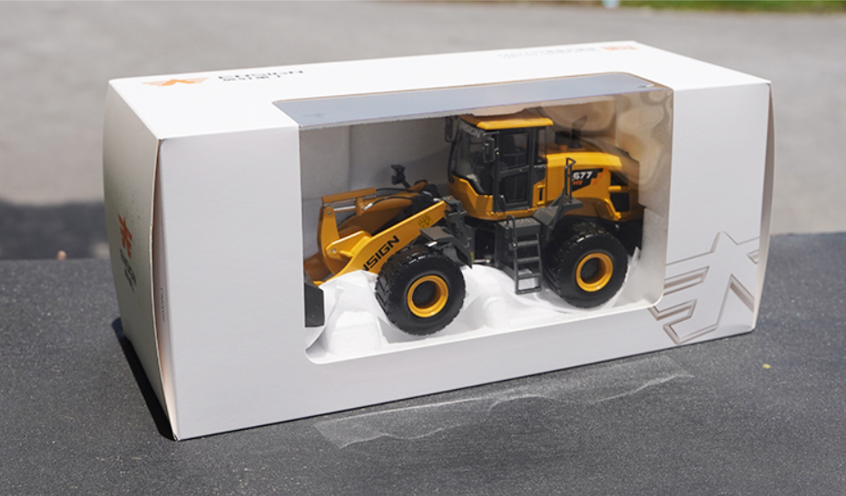 1:35 Scale ENSIGN Yingxuan YX677HV Diecast Wheel Loader Scale Model – Heavy Alloy Construction Vehicle with Functional Bucket & Steering