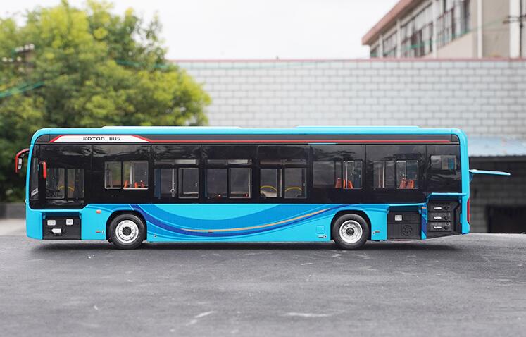 1:36 Foton BJ6129EVCA New Energy Electric Diecast Bus Model – Alloy City Bus Collectible with Lights & Openable Doors