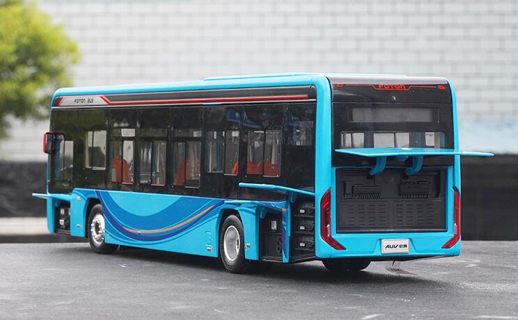 1:36 Foton BJ6129EVCA New Energy Electric Diecast Bus Model – Alloy City Bus Collectible with Lights & Openable Doors