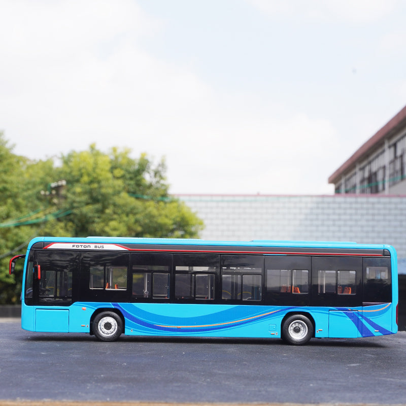 1:36 Foton BJ6129EVCA New Energy Electric Diecast Bus Model – Alloy City Bus Collectible with Lights & Openable Doors