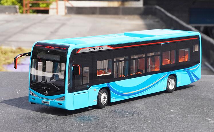 1:36 Foton BJ6129EVCA New Energy Electric Diecast Bus Model – Alloy City Bus Collectible with Lights & Openable Doors