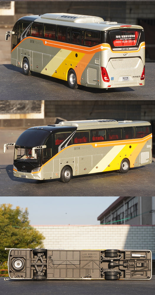 High quality authentic 1:42 Higer Tourist Diecast scale bus traveler model for sell