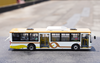 Original factory 1:42 Shanghai Sunwin 6116HG Shanghai city bus model, Alloy Diecast Model for gift