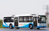 Original factory 1:42 Shanghai Sunwin 6116HG Shanghai city bus model, Alloy Diecast Model for gift