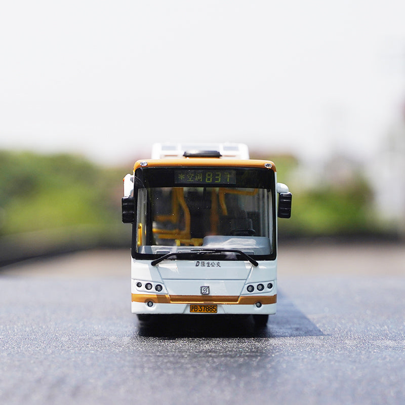 Original factory 1:42 Shanghai Sunwin 6116HG Shanghai city bus model, Alloy Diecast Model for gift
