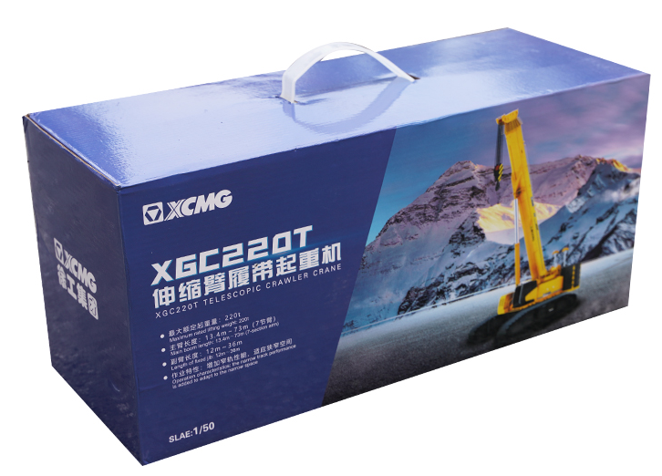 Original Authentic 1:50 XCMG XGC220T diecast telescopic boom crawler crane model alloy engineering hoist models