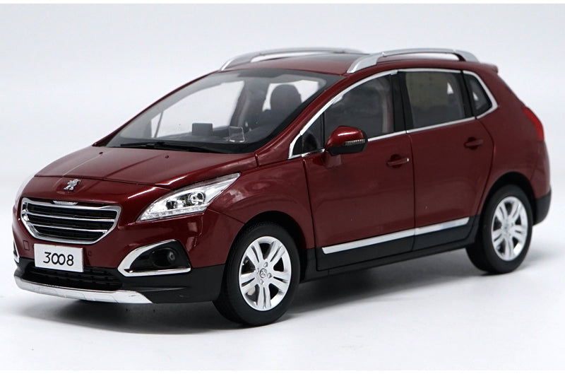 Original factory authentic 1:18 3008 PEUGEOT SUV diecast car model with small gift
