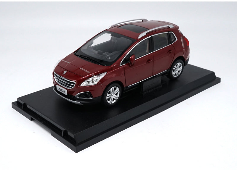 Original factory authentic 1:18 3008 PEUGEOT SUV diecast car model with small gift