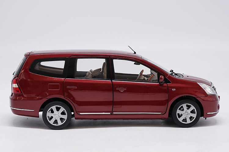 Original factory authentic 1/18 Nissan GENISS MPV 6 blue/red diecast metal car model with small gift